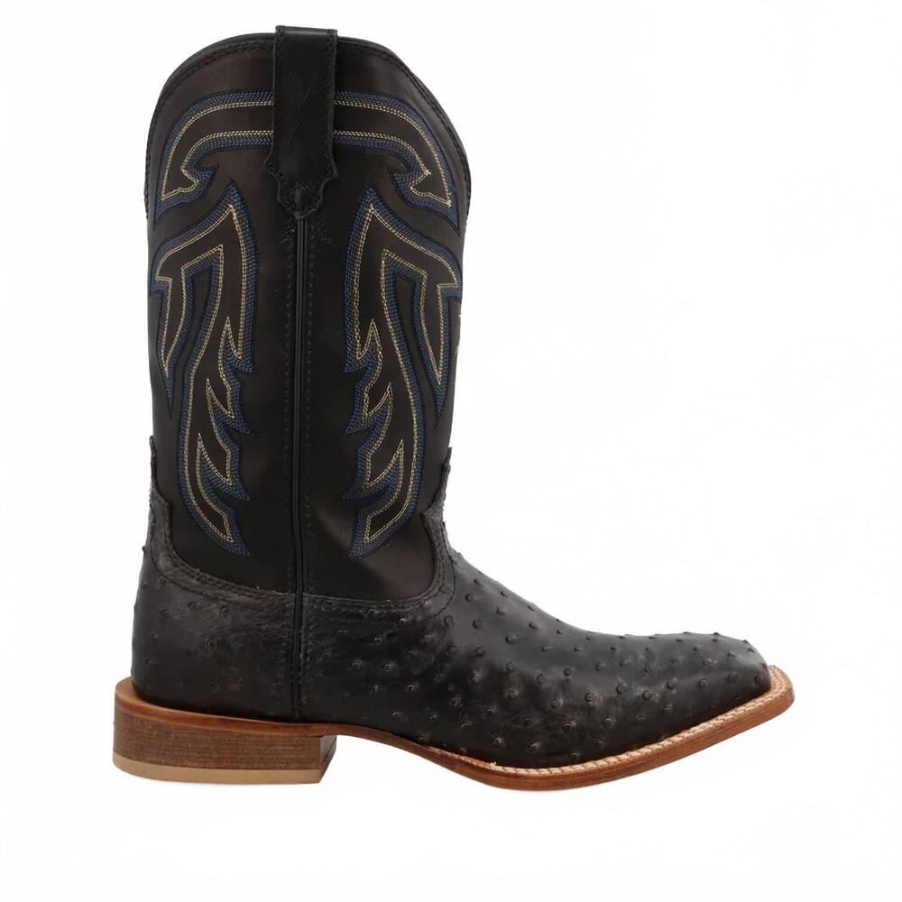 NEW ARIAT men's twisted x ostrich boots in black